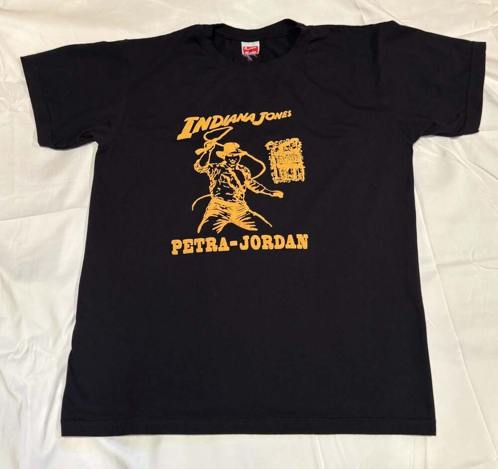 90’s Arabic Vintage Indiana Jones Petra-Jordan Graphic T-Shirt Y2K